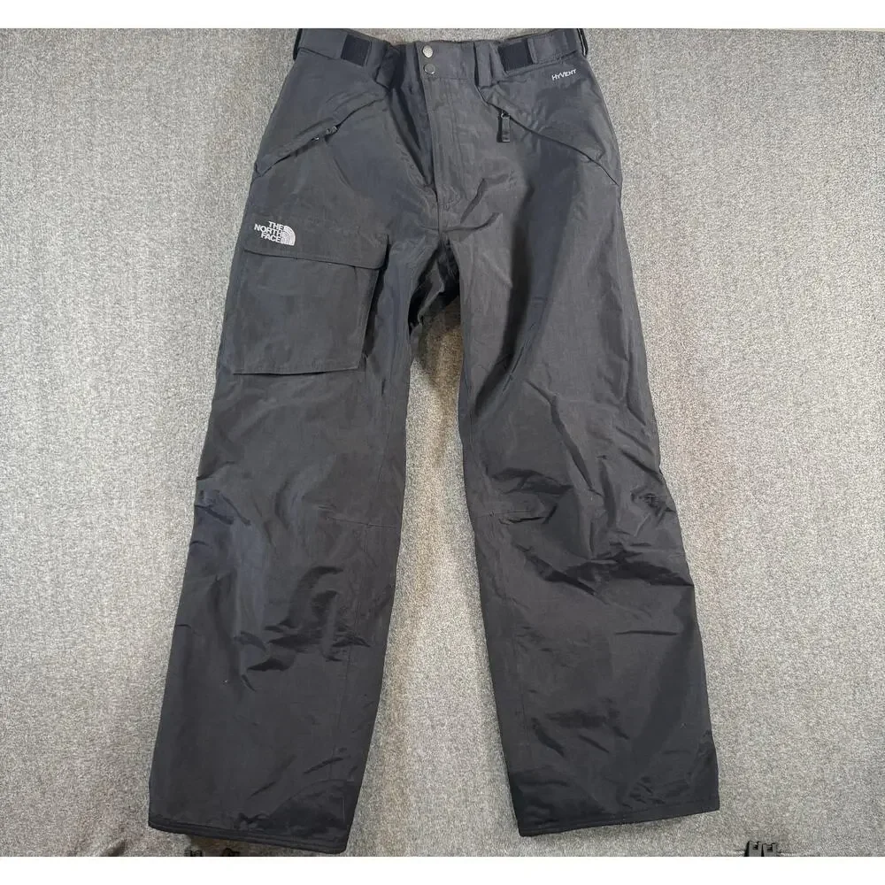 The North Face HyVent Snow Pants Mens Medium Black Waterproof Ski Cargo Vented